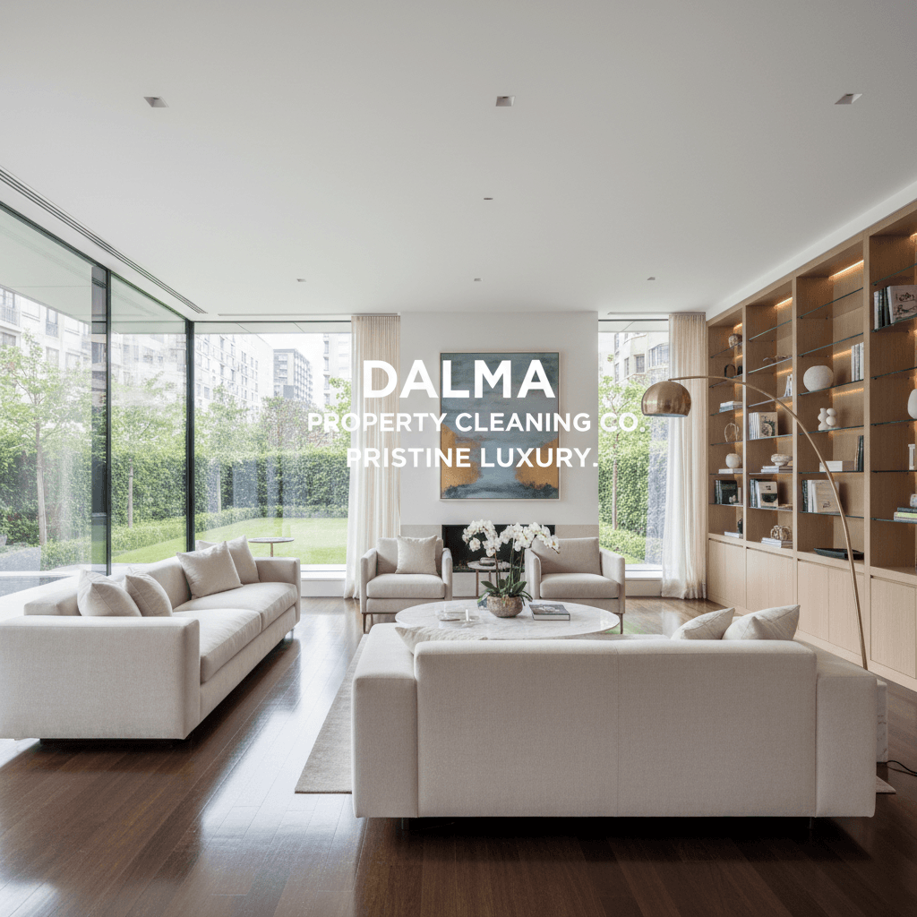 Luxurious, pristine residential living room with elegant decor and natural lighting